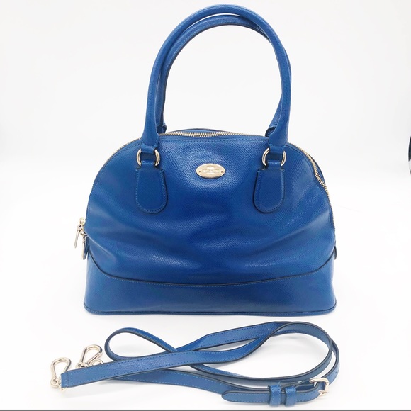 Coach Peyton Cora Blue Domed Crossbody Tote